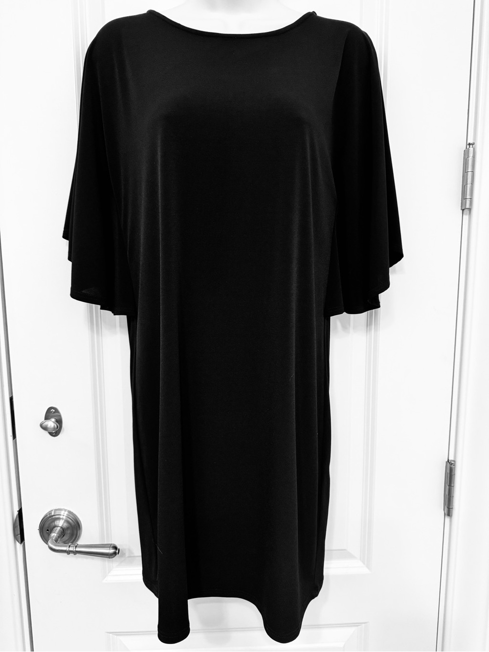 Trina Turk Black Midi Dress with Dolman Sleeves S